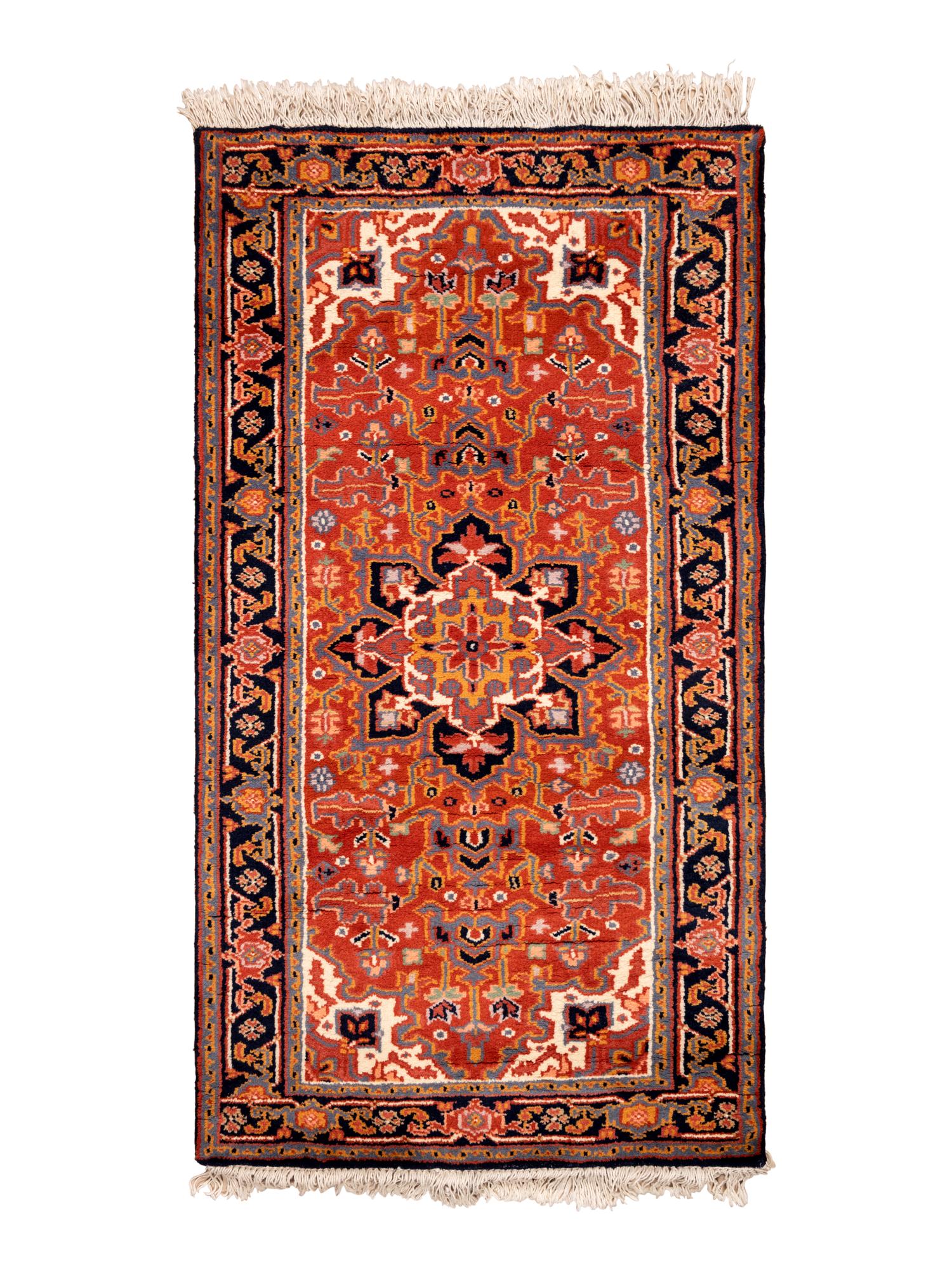 Three Indo-Persian Wool Mats and a Persian Pictorial Wool Mat