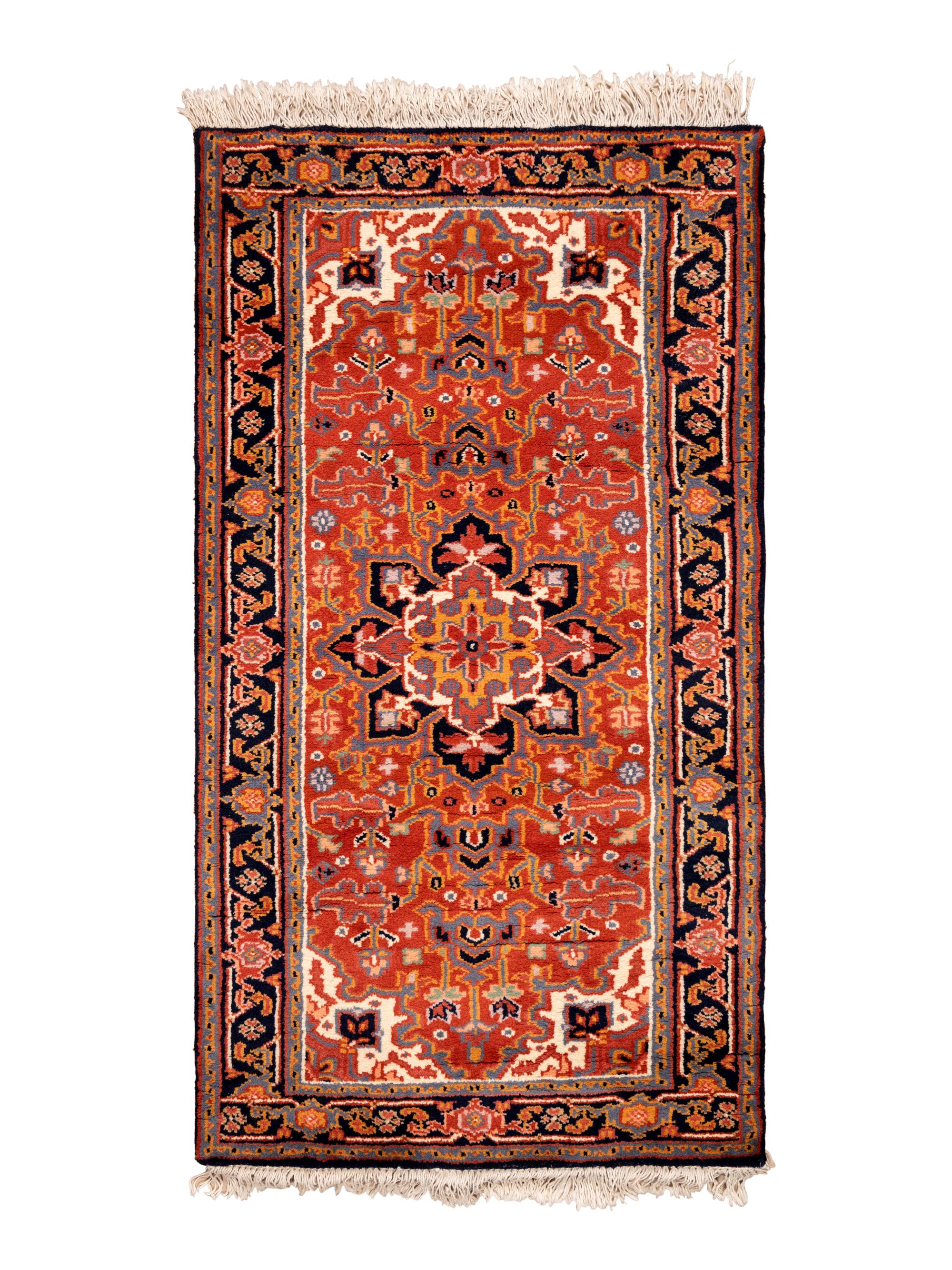 Three Indo-Persian Wool Mats and a Persian Pictorial Wool Mat