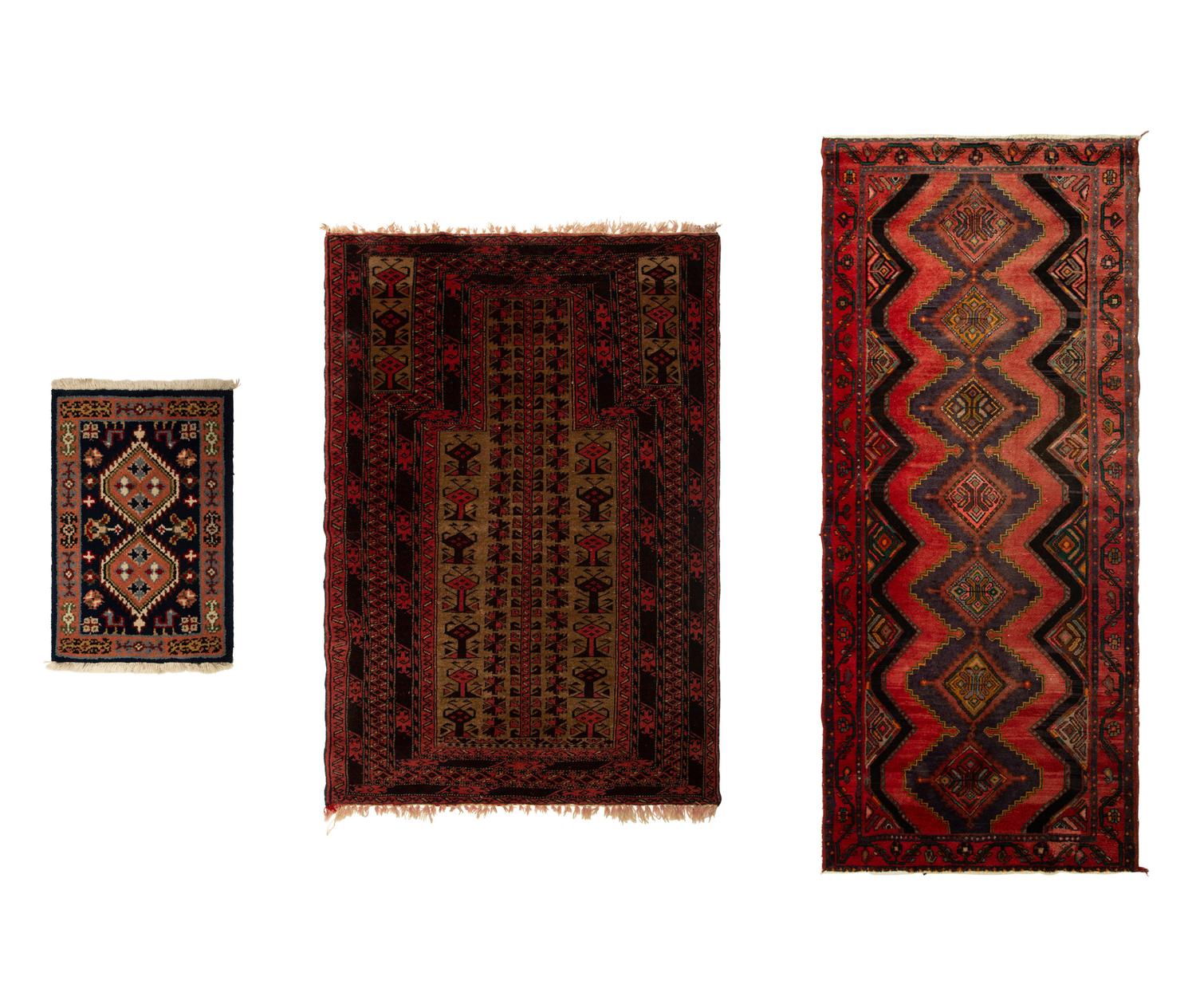 Three Turkish Wool Area Rugs