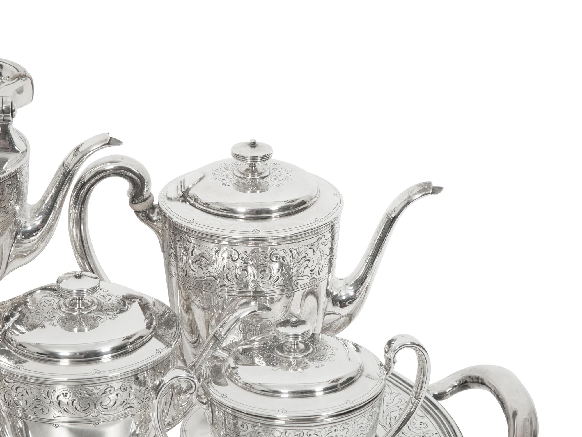 A Tiffany and Co. Silver Eight-Piece Tea and Coffee Service