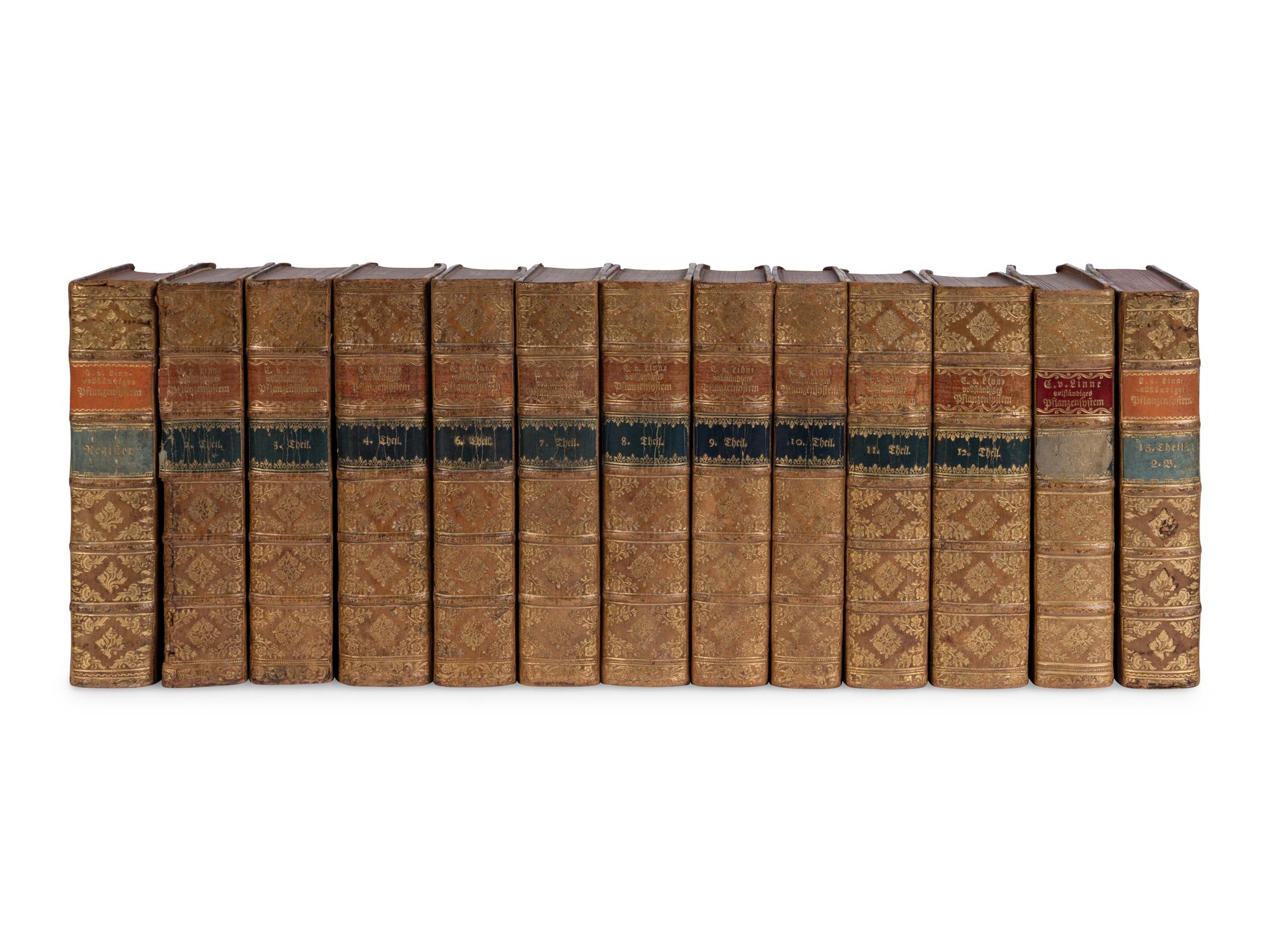 [NATURAL HISTORY]. LINNAEUS, Carl (1707-1778). Vollstandiges Pflanzensystem... Edited by Gottlieb Christmann and Georg Panzer. Nuremberg: Gabriel Nicholas Raspe, 1777-1778.