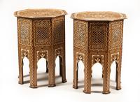 A Pair of Moorish Style Marquetry Tables
