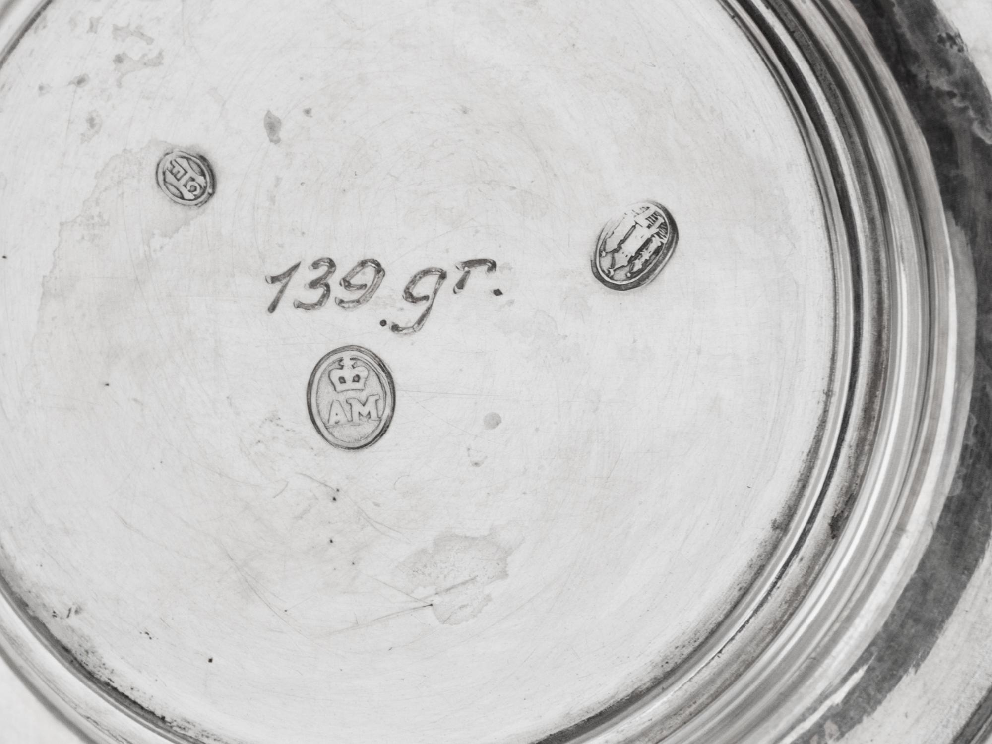 Ten Continental Silver Beakers