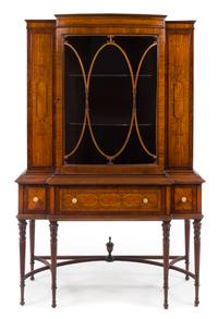 A Louis XVI Style Dining Room Suite Height of china cabinet 64 3/8 inches. — FIRST HALF 20TH CENTURY
