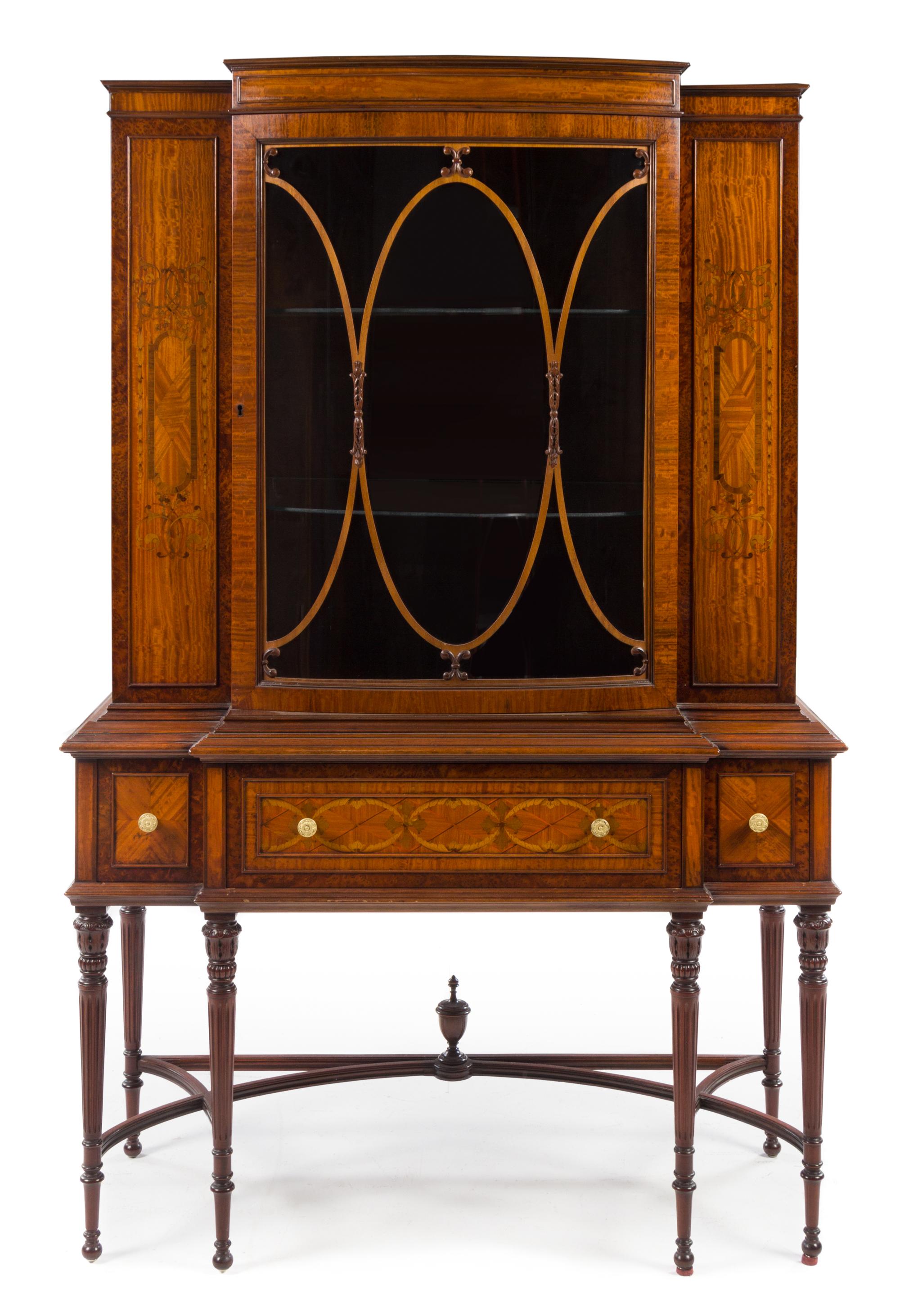 A Louis XVI Style Dining Room Suite Height of china cabinet 64 3/8 inches. — FIRST HALF 20TH CENTURY