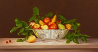 Patrick Farrell, (American, 1940-2016) , Fruit and Silver on a Ledge, 2003