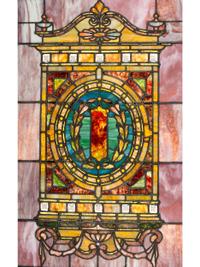 Arts and Crafts Leaded Glass Window, Circa 1900-1915…