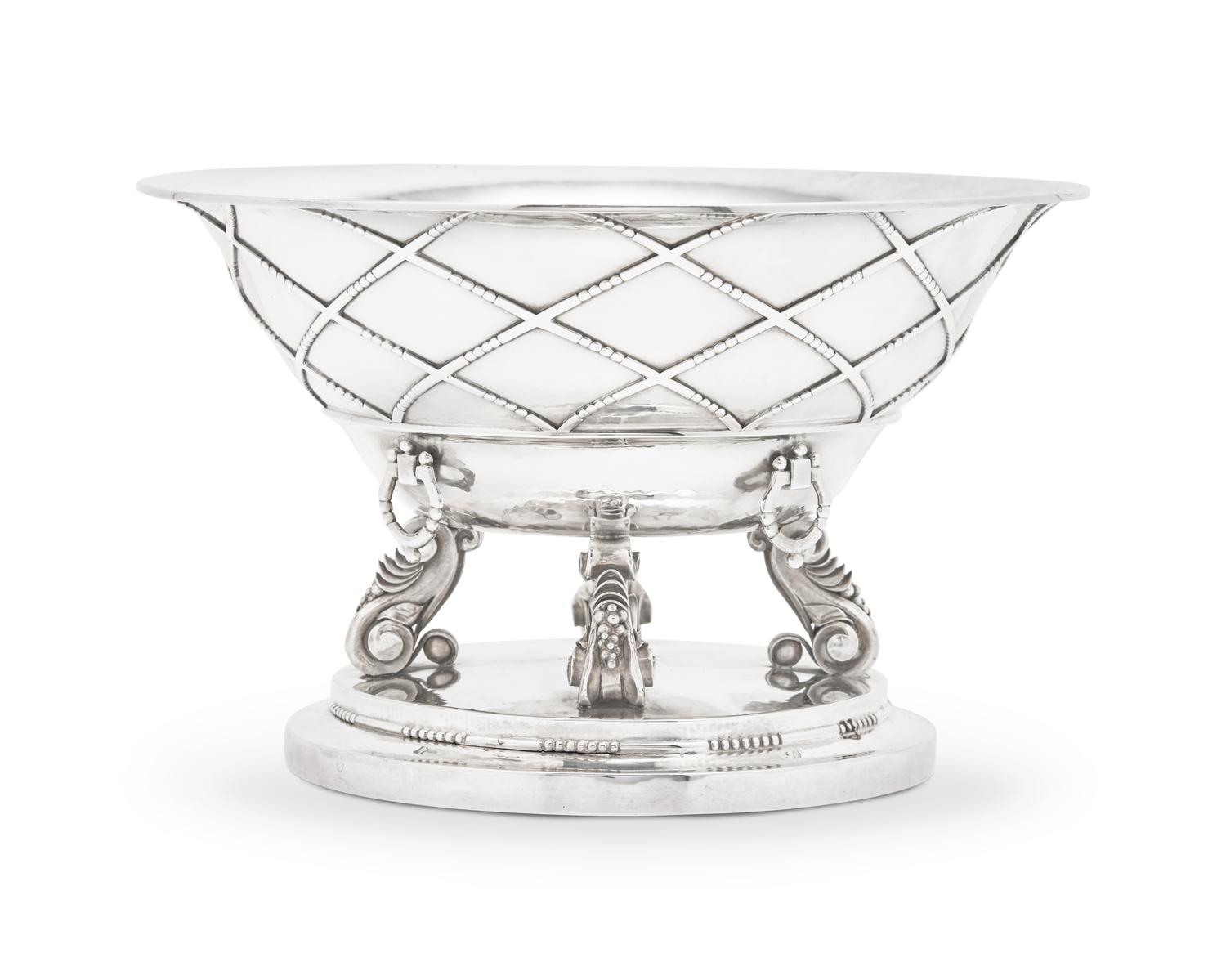 A Johan Rohde Designed Georg Jensen Silver Centerpiece Bowl
