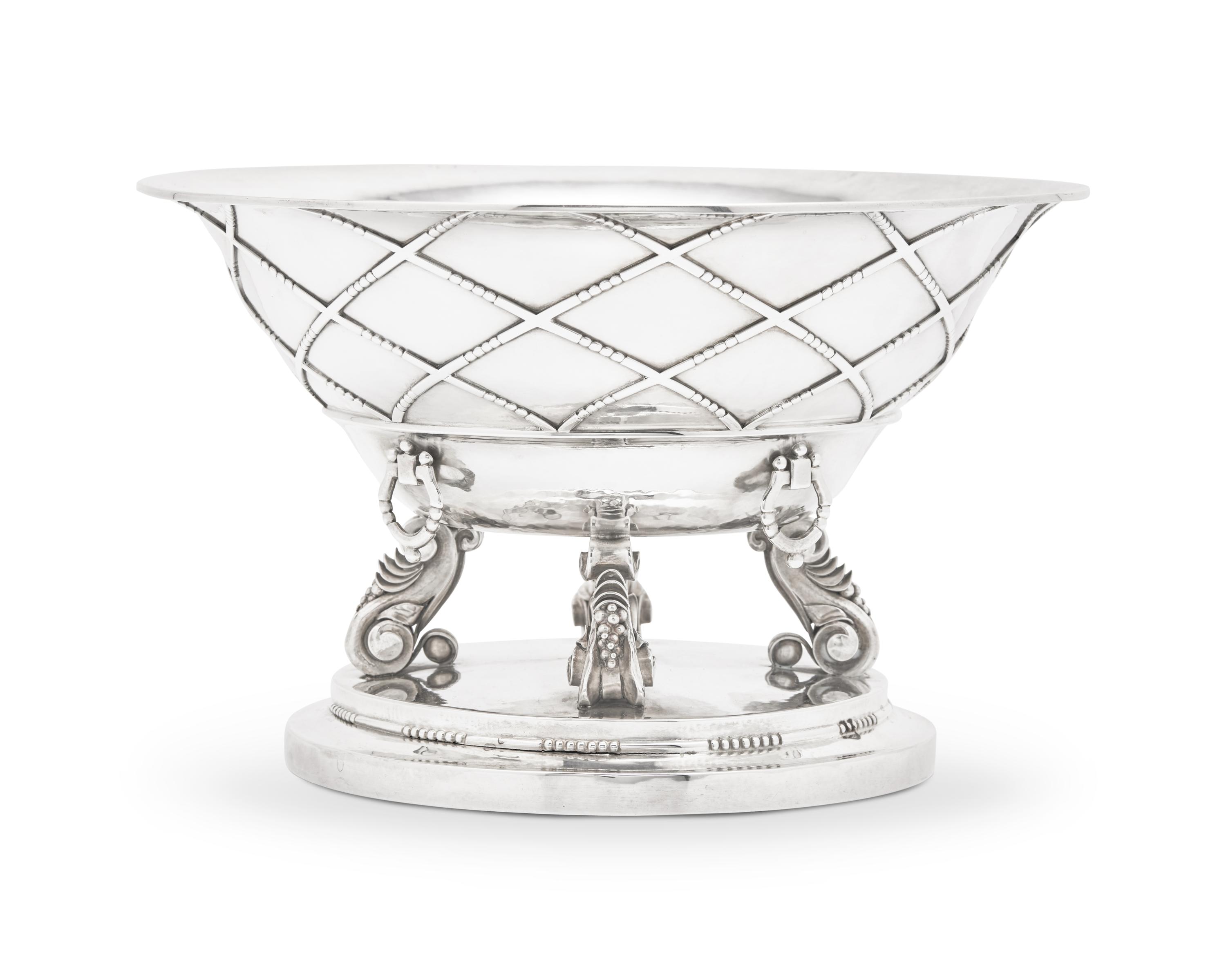 A Johan Rohde Designed Georg Jensen Silver Centerpiece Bowl
