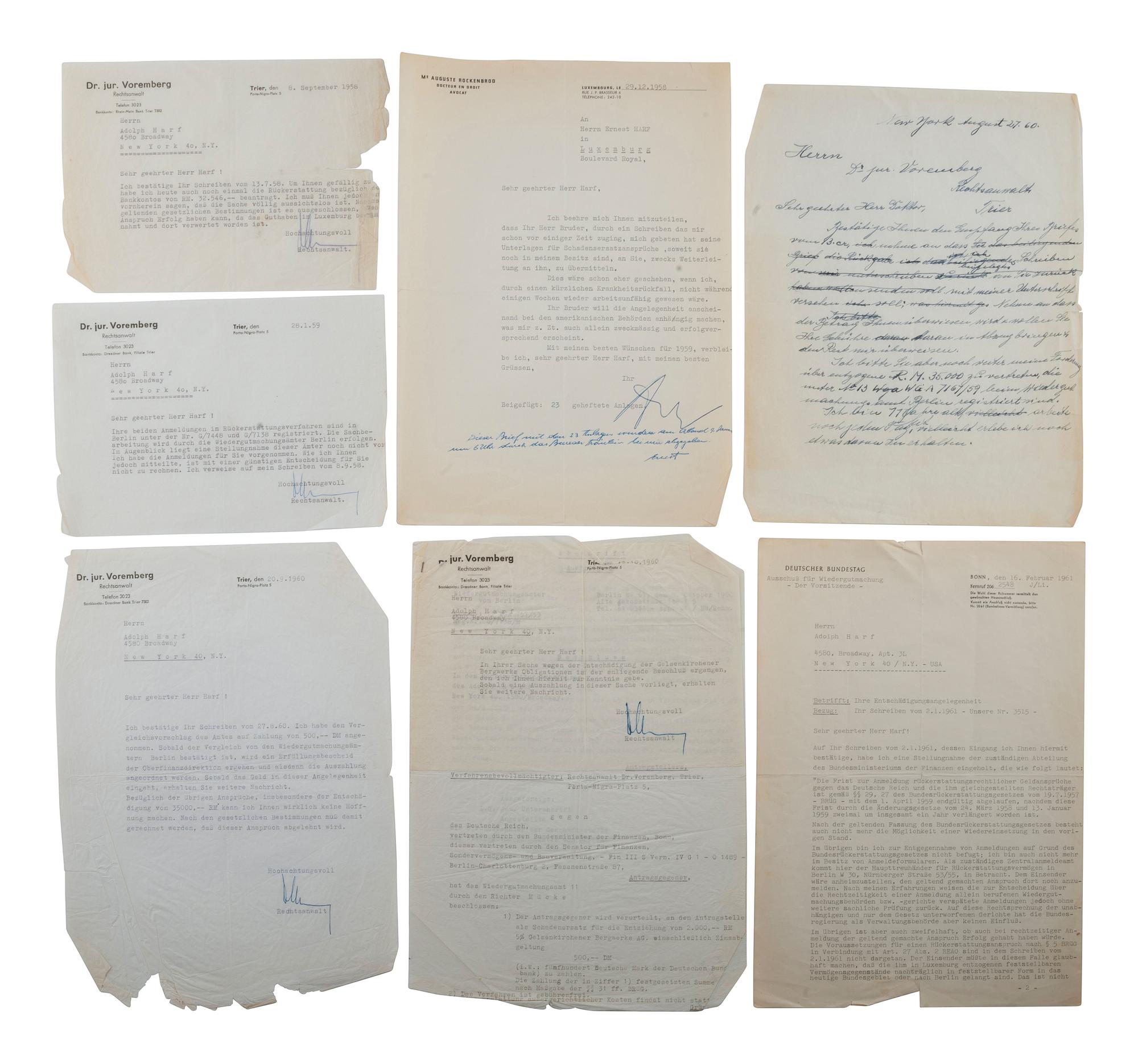 [WORLD WAR II]. Sergeant Frederic H. Harf archive incl. photographs and Holocaust-related documents