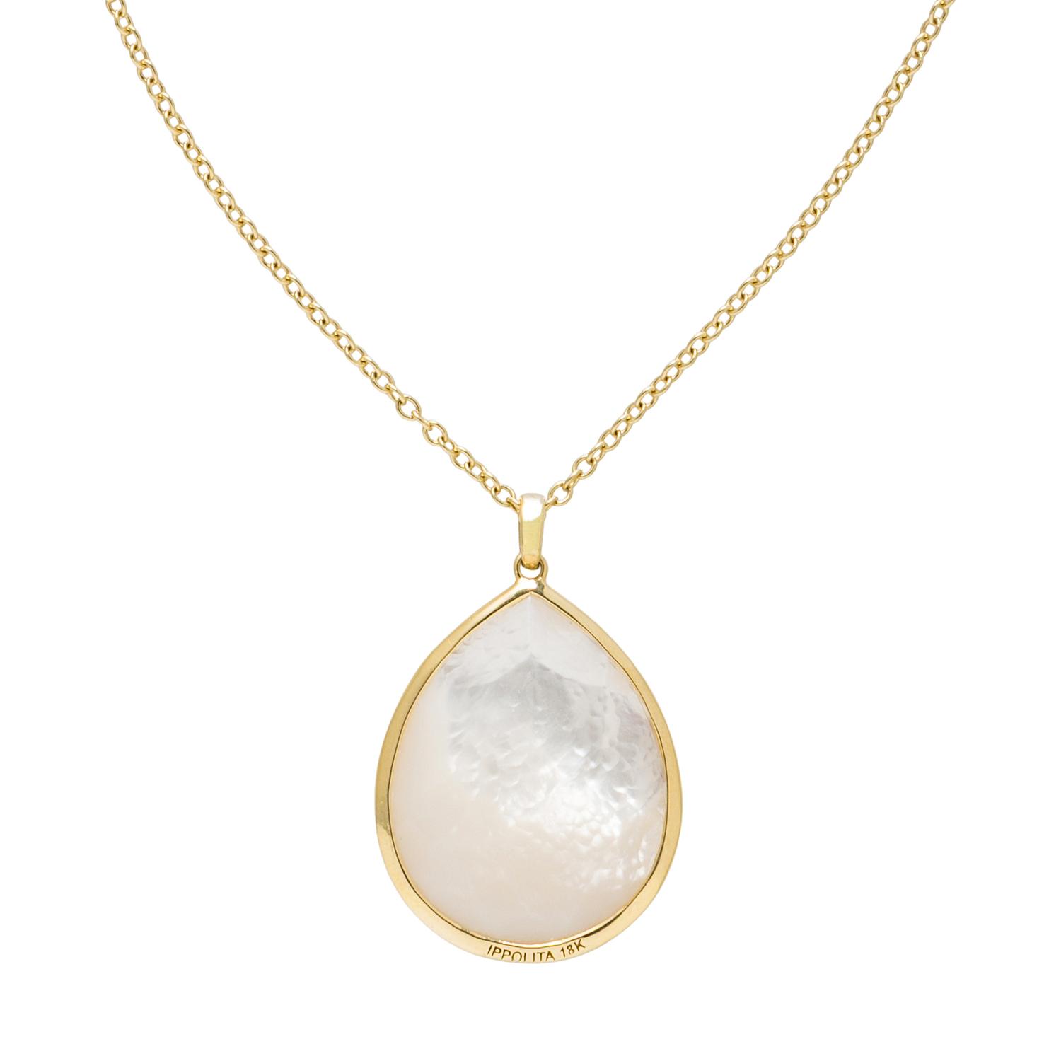 IPPOLITA, YELLOW GOLD AND MOTHER-OF-PEARL PENDANT NECKLACE
