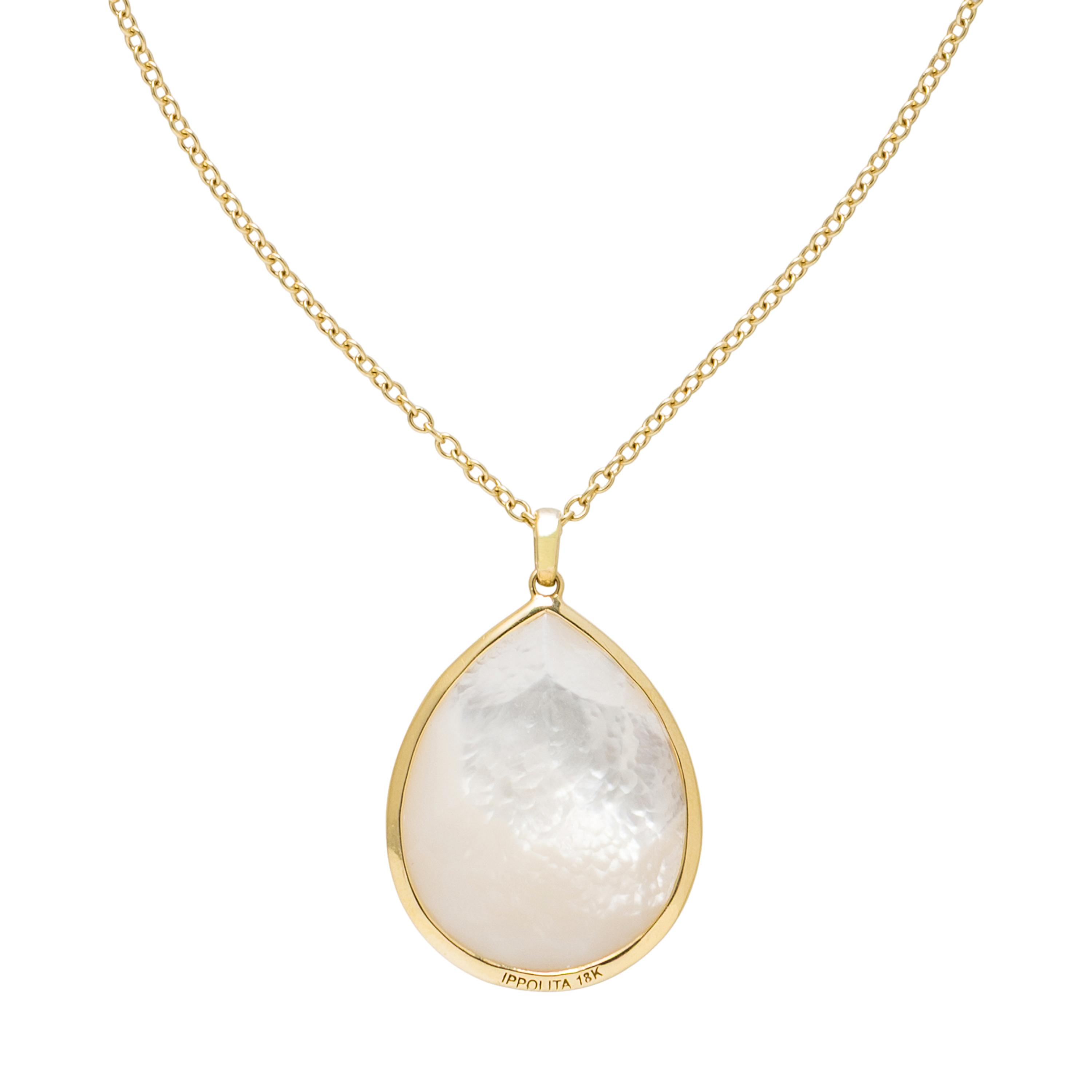 IPPOLITA, YELLOW GOLD AND MOTHER-OF-PEARL PENDANT NECKLACE