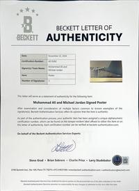 A Michael Jordan and Muhammad Ali Dual Signed Autograph Display (Beckett Authentication Services)