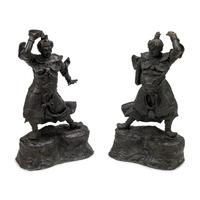 A Pair of Chinese Bronze Figures