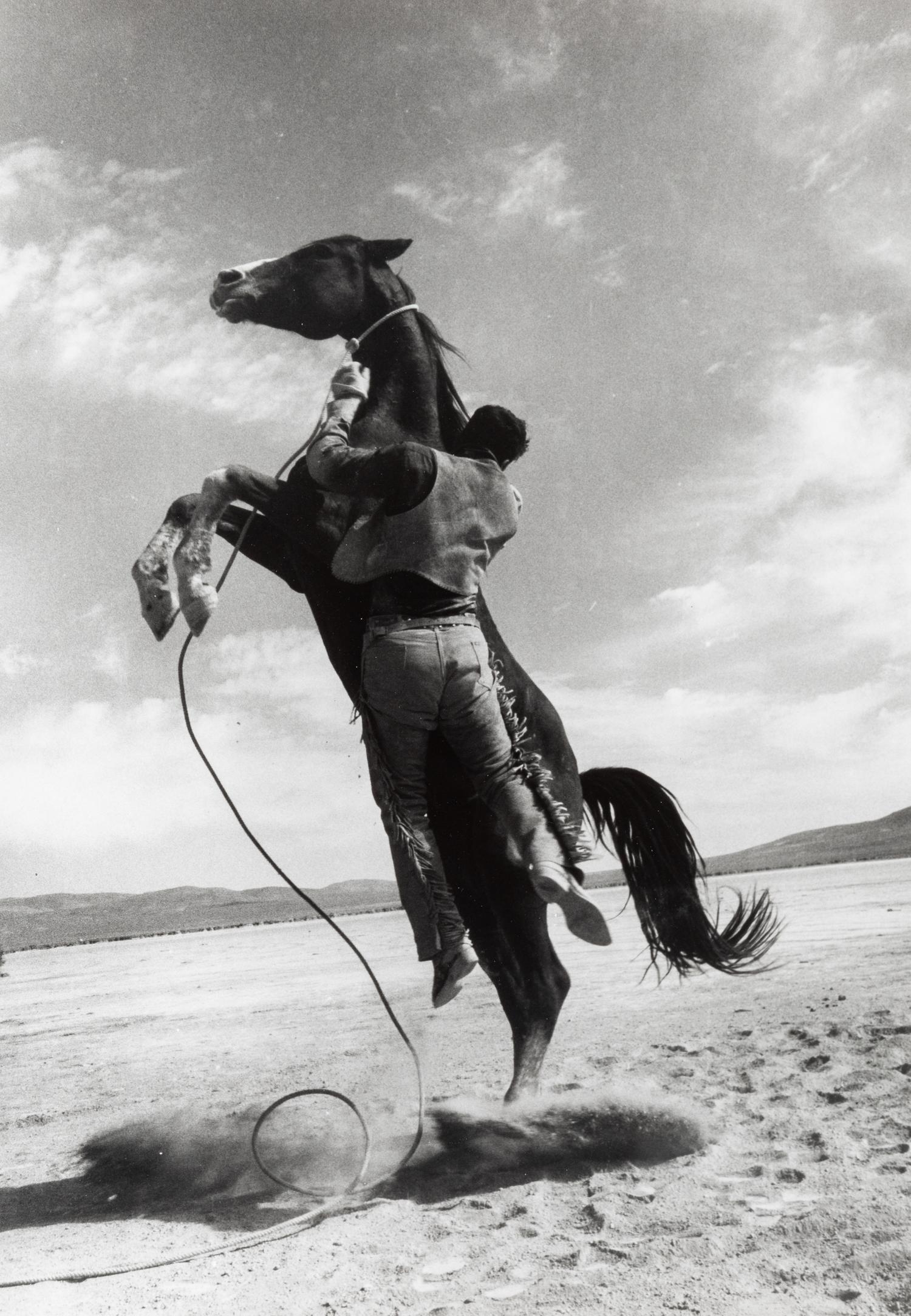 Ernst Haas (1921-1986) Leaping Horse (Clark Gable as Guy Langland doing his own stunts, on the set of "The Misfits,") Nevada, 1960