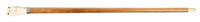 A Continental Carved Ivory and Wood Walking Stick, Height overall 37 x height of handle 3 7/8 inches.