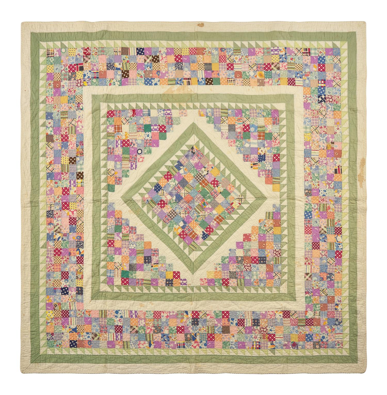 A "Postage Stamp" Pieced Quilt