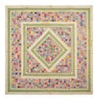 A "Postage Stamp" Pieced Quilt