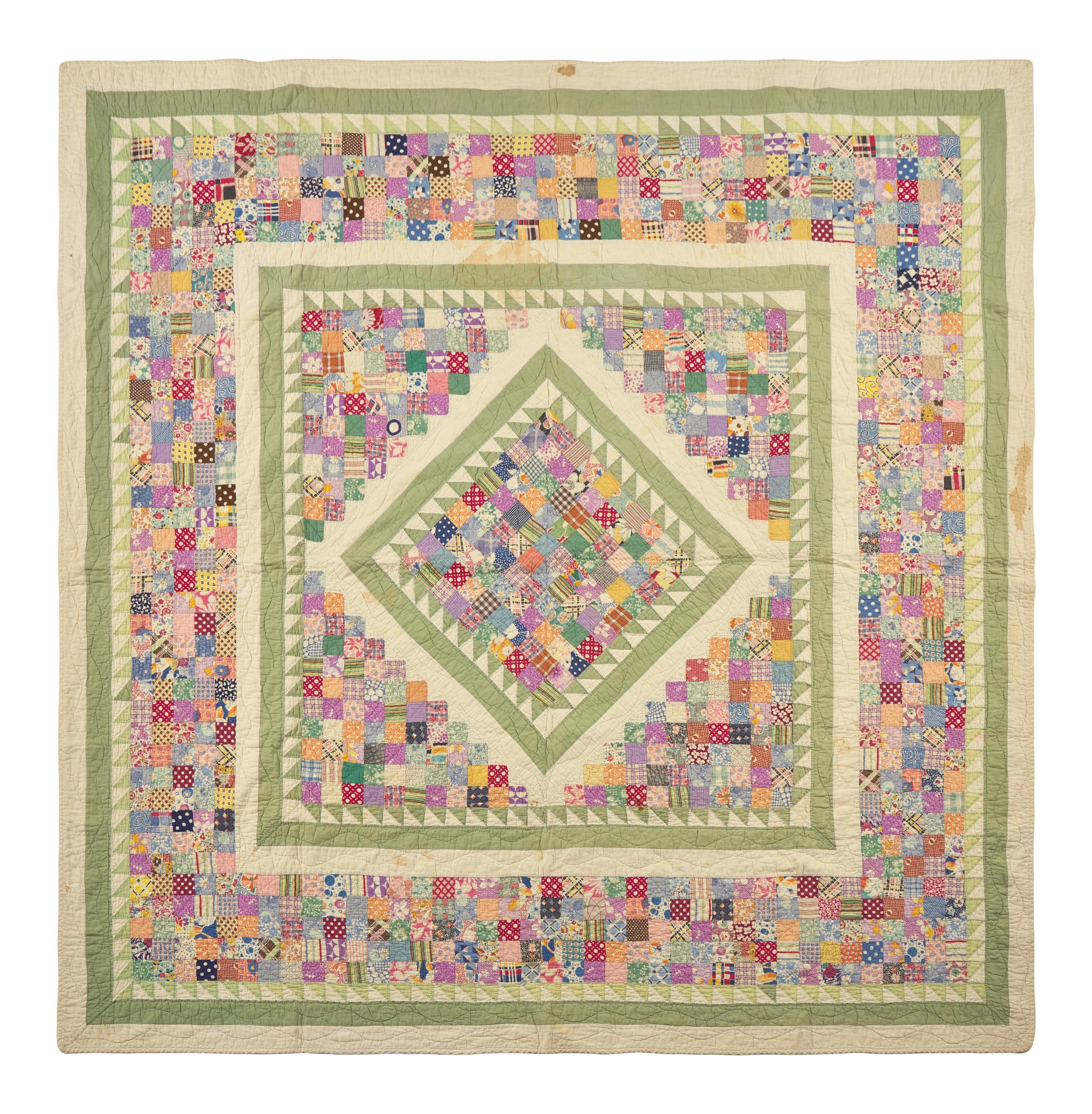 A "Postage Stamp" Pieced Quilt