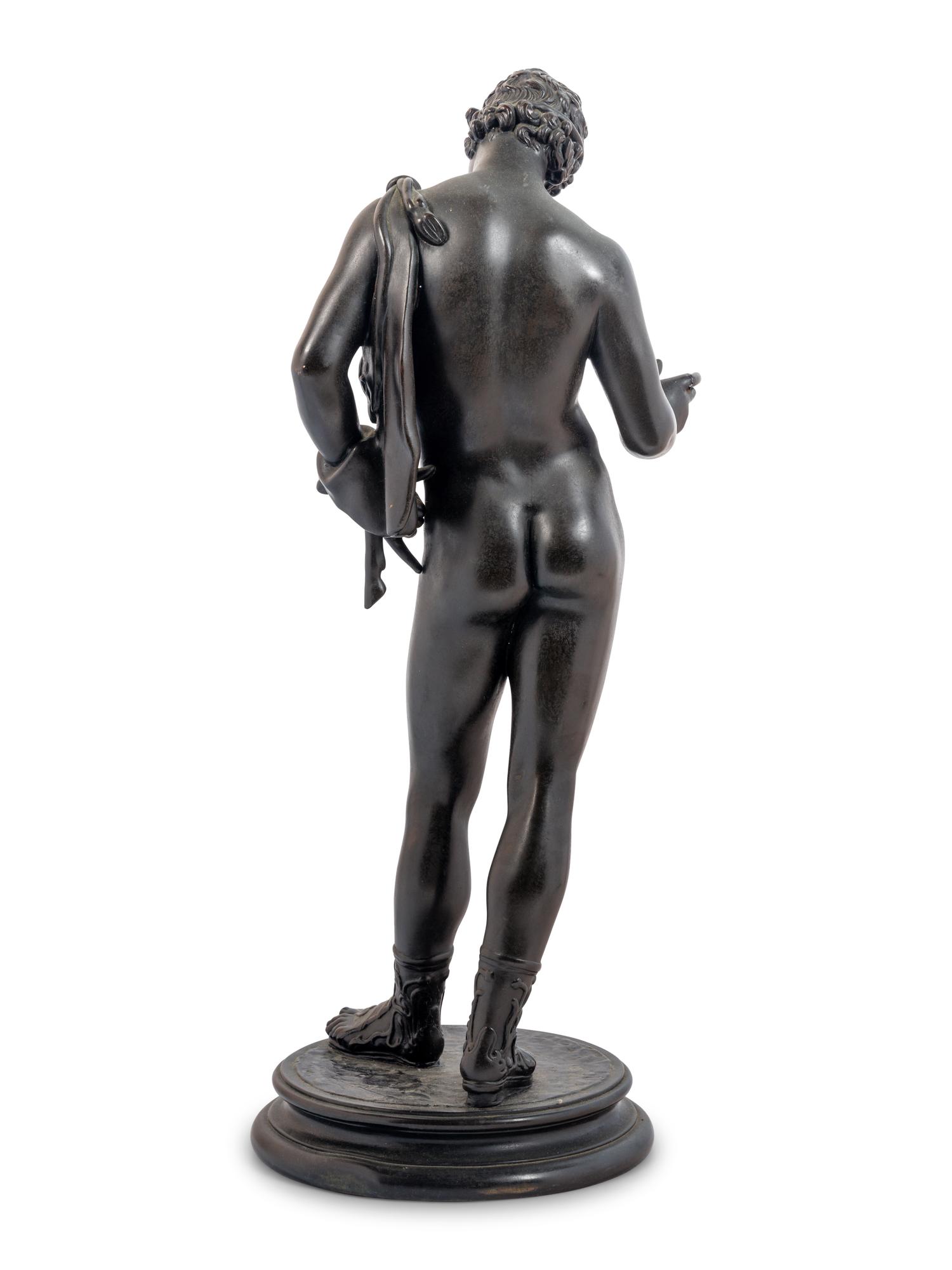 A Continental Bronzed Composition Figure of Narcissus