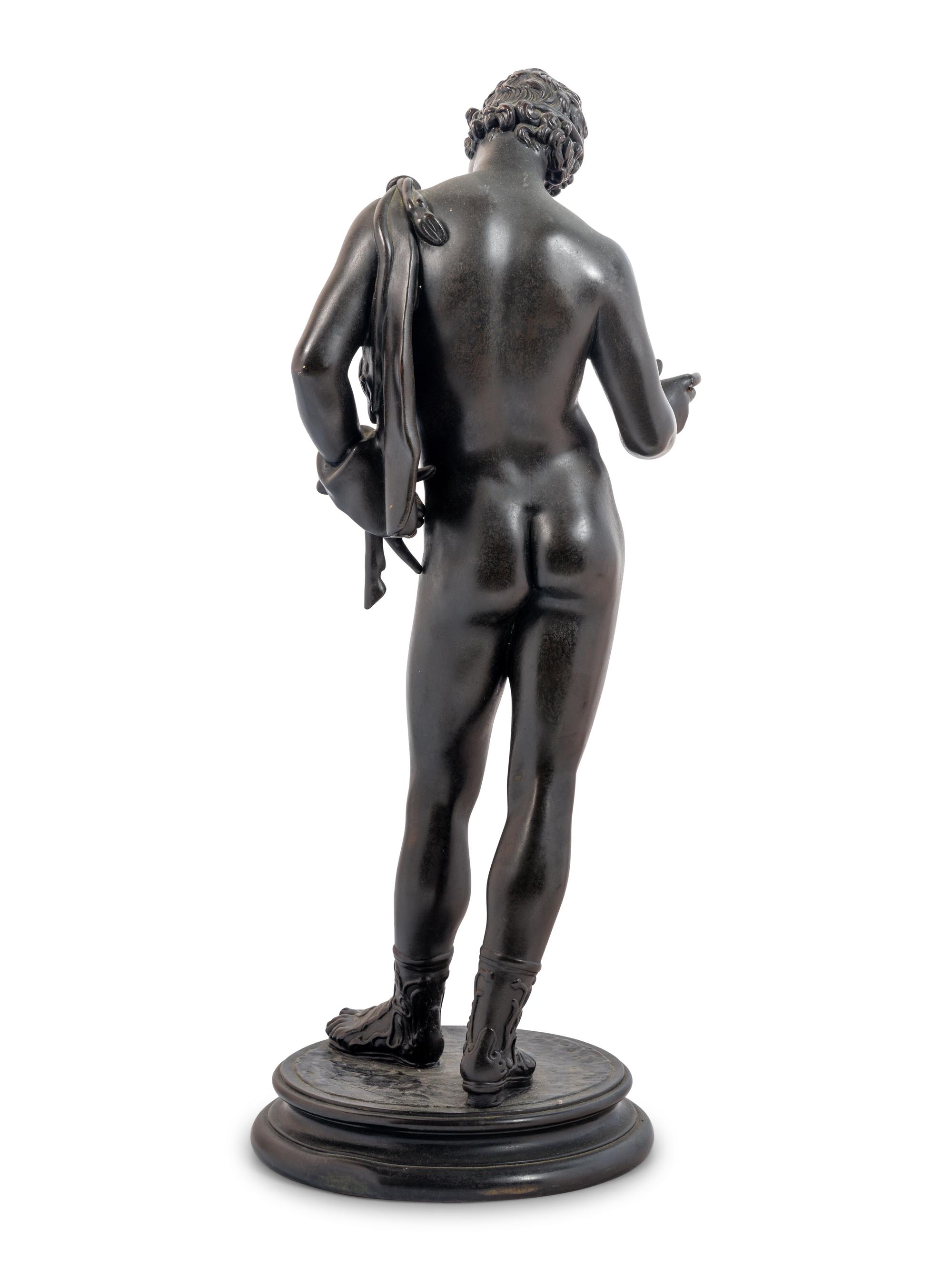 A Continental Bronzed Composition Figure of Narcissus