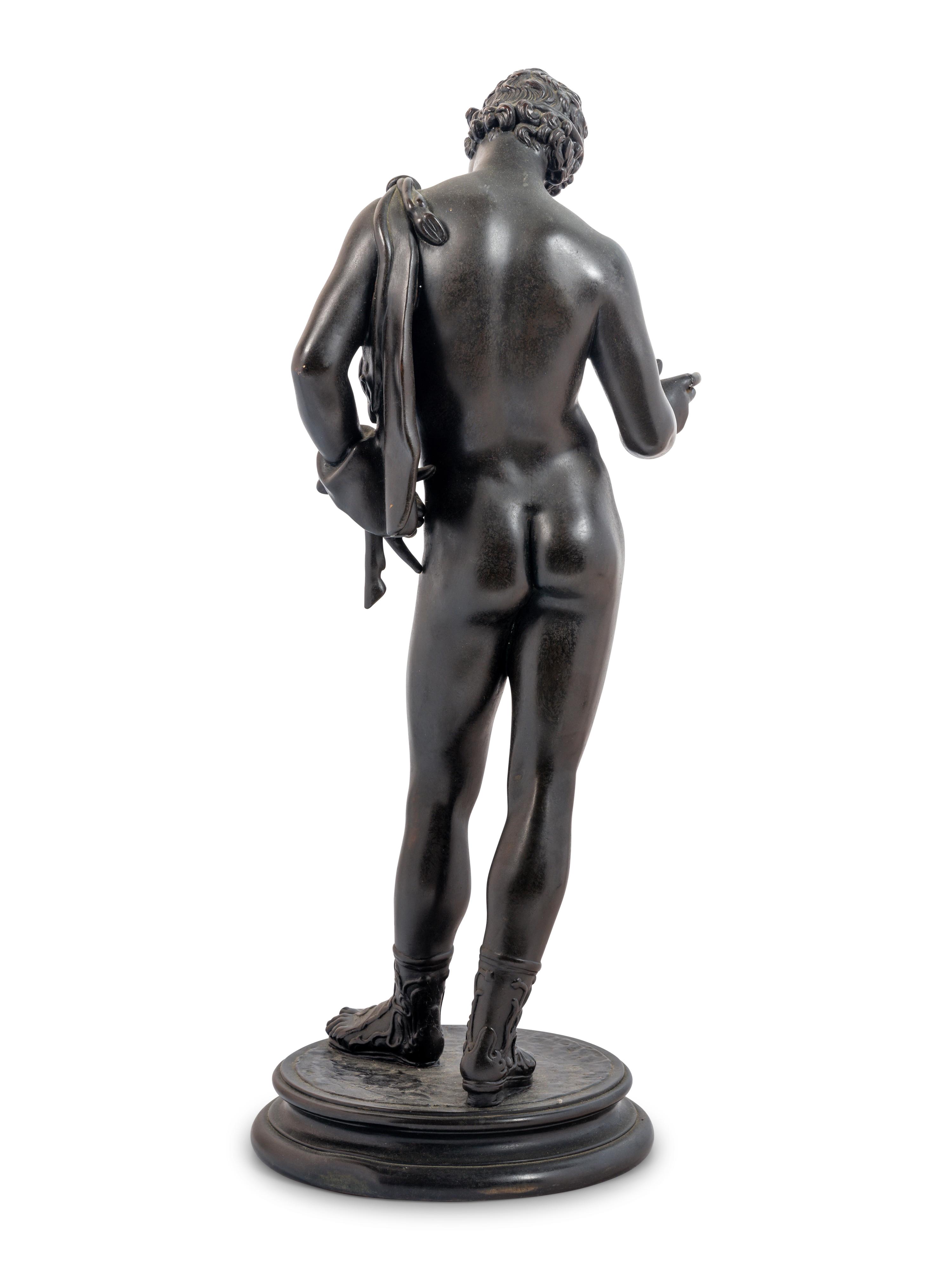 A Continental Bronzed Composition Figure of Narcissus