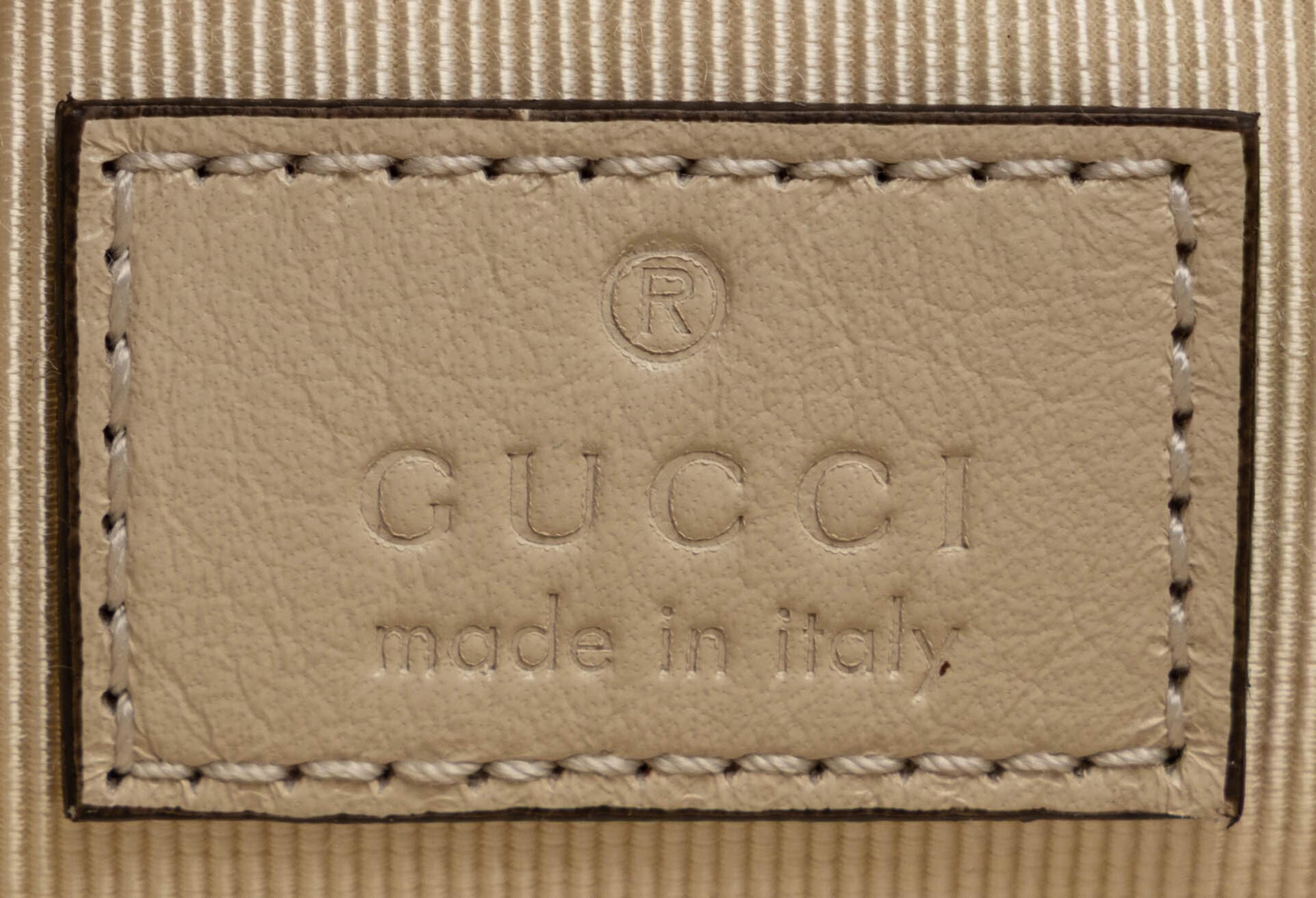 Gucci, Mini Marmont Bucket Bag in Alabaster Leather