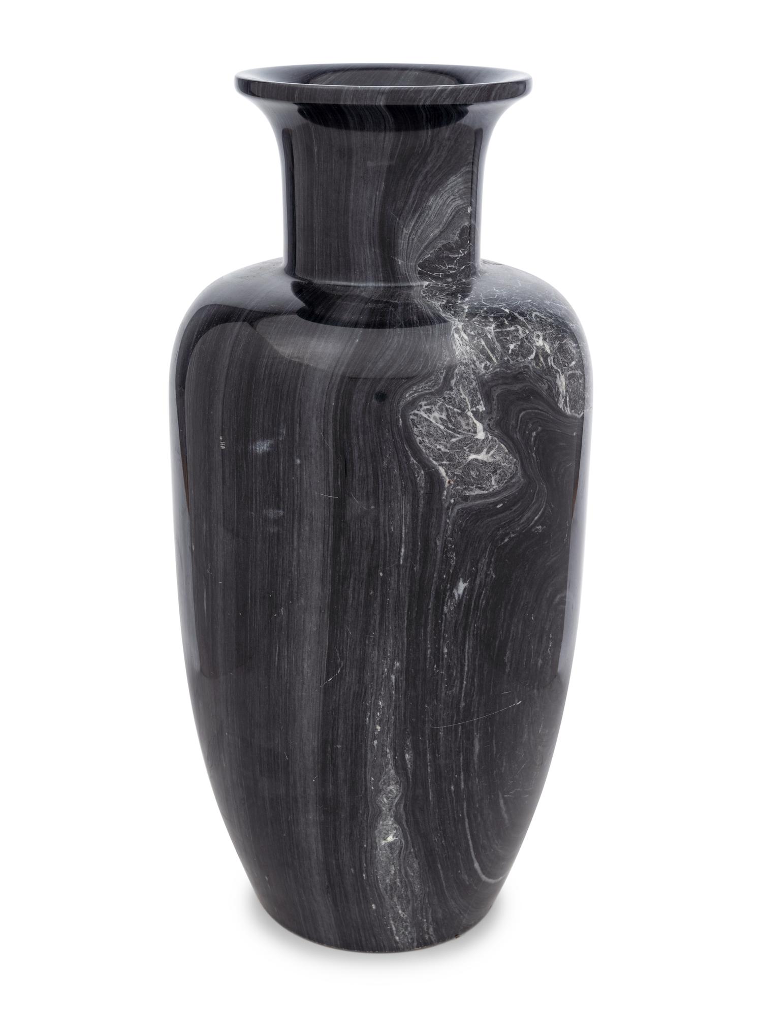 A Modern Black Marble Vase