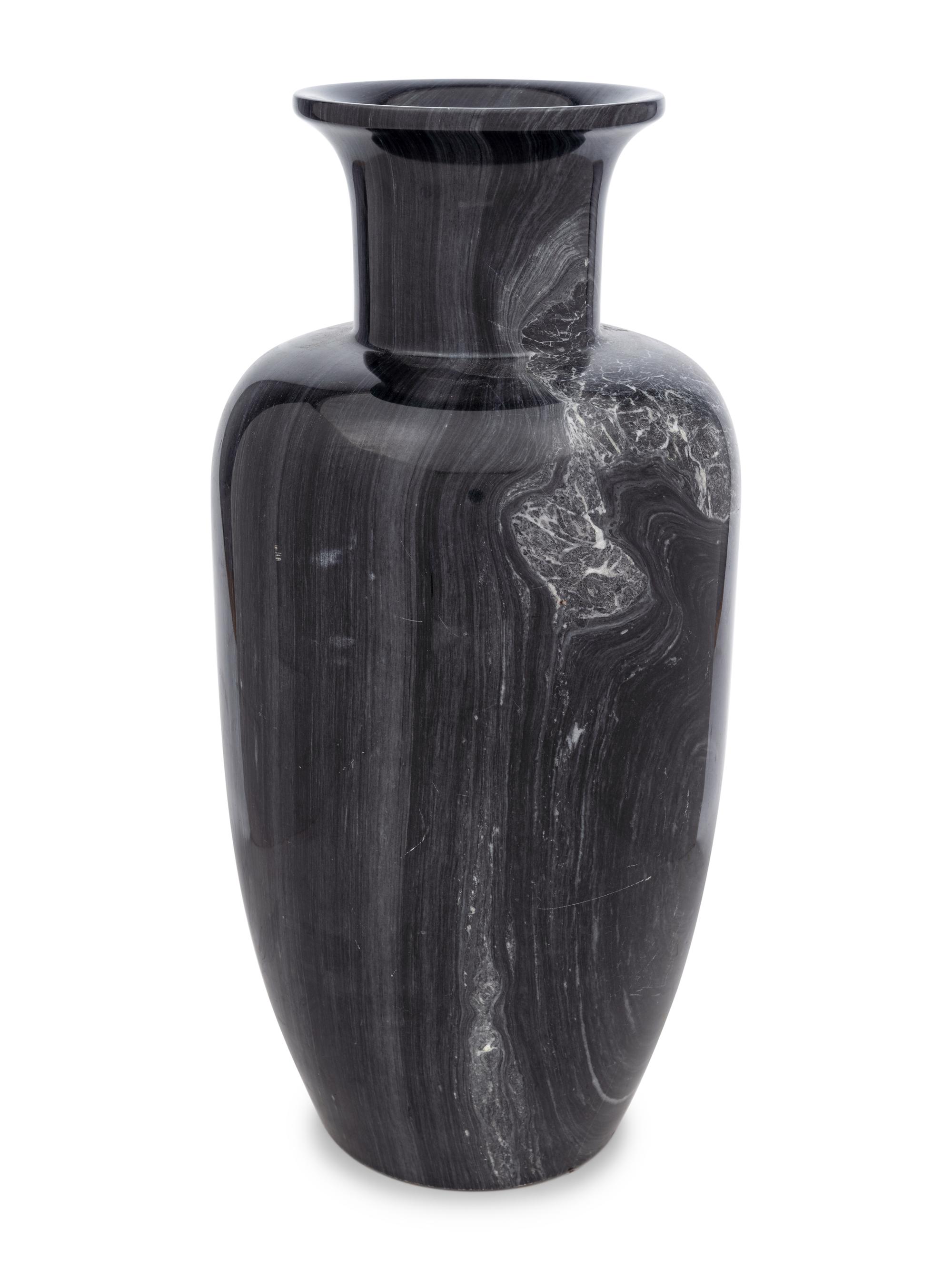 A Modern Black Marble Vase