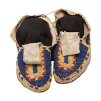 Sioux Beaded Hide Moccasins