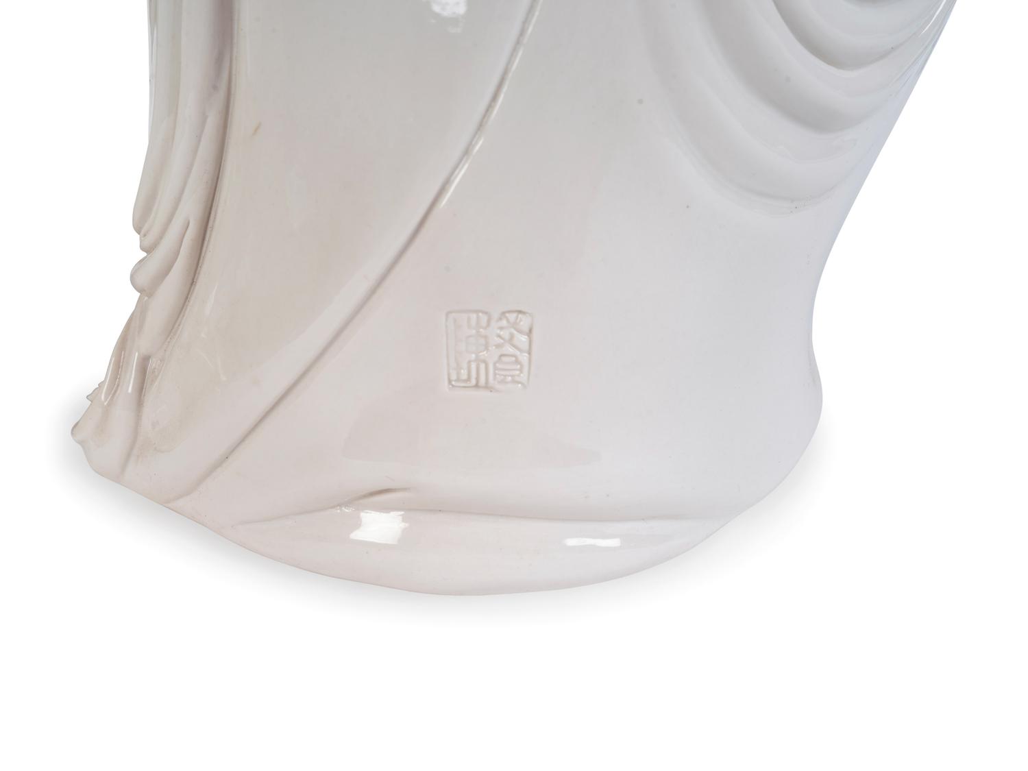 Two Chinese Blanc de Chine Porcelain Figures of Guanyin — 20TH CENTURY