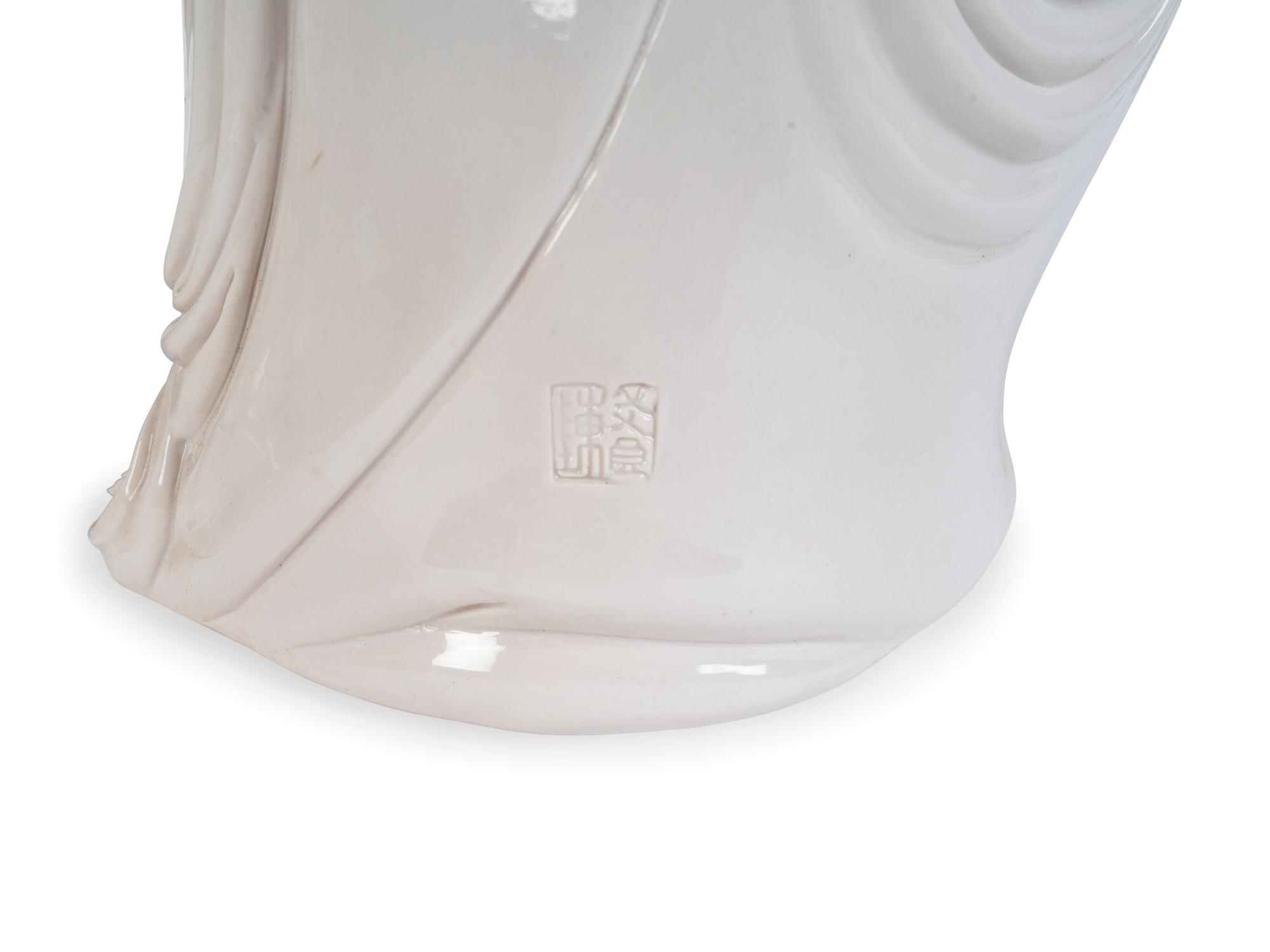 Two Chinese Blanc de Chine Porcelain Figures of Guanyin — 20TH CENTURY