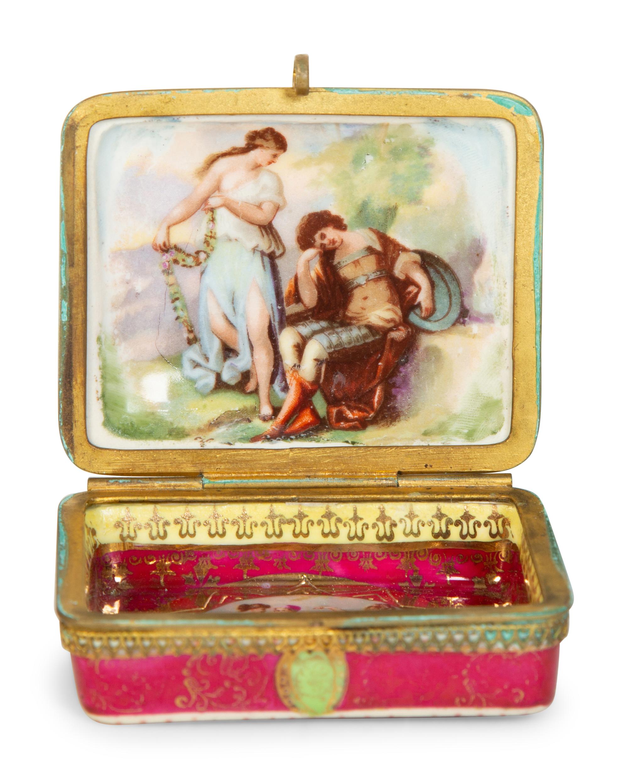 A Group of Continental Painted and Gilt Porcelain Articles — 19th/20th Century