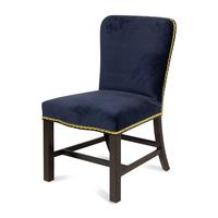 A Set of Four Custom Upholstered Dining Chairs