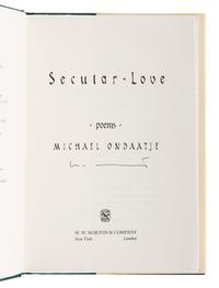 ONDAATJE, Michael (b. 1943). A group of 5 works by Ondaatje, ALL SIGNED OR INSCRIBED BY ONDAATJE, comprising: