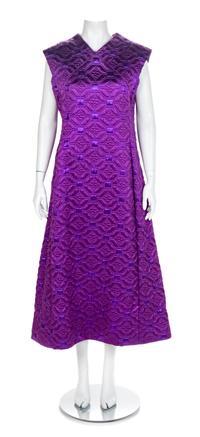 Purple Brocade Dress, 1960s
