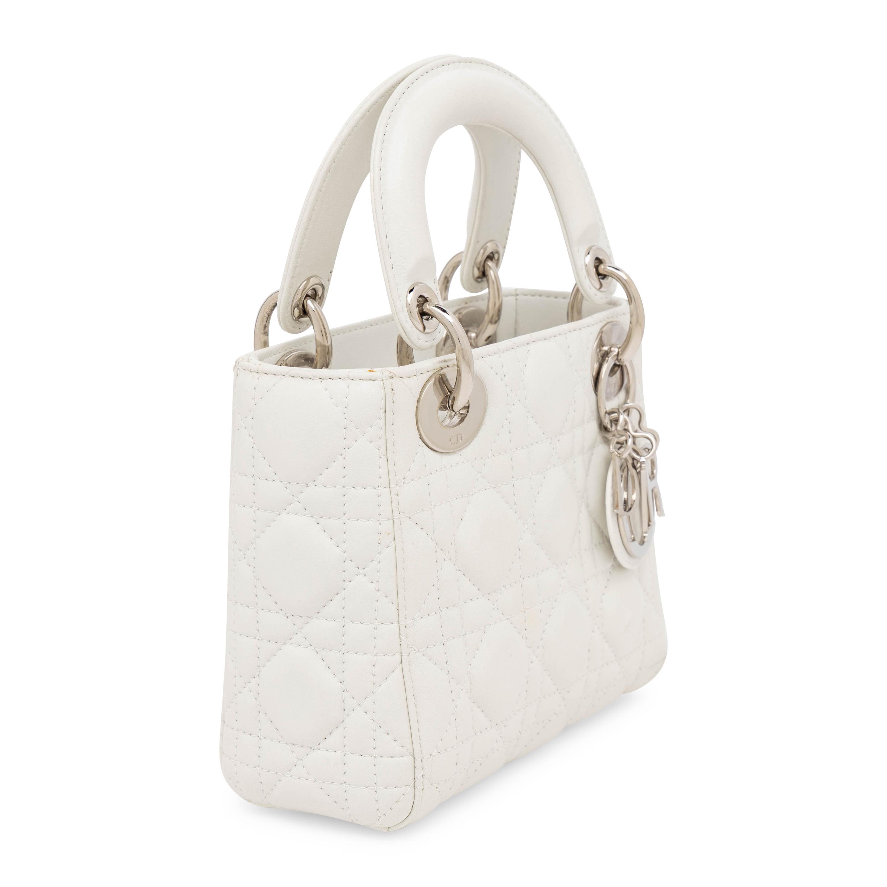 Christian Dior, Mini Lady Dior in White Leather