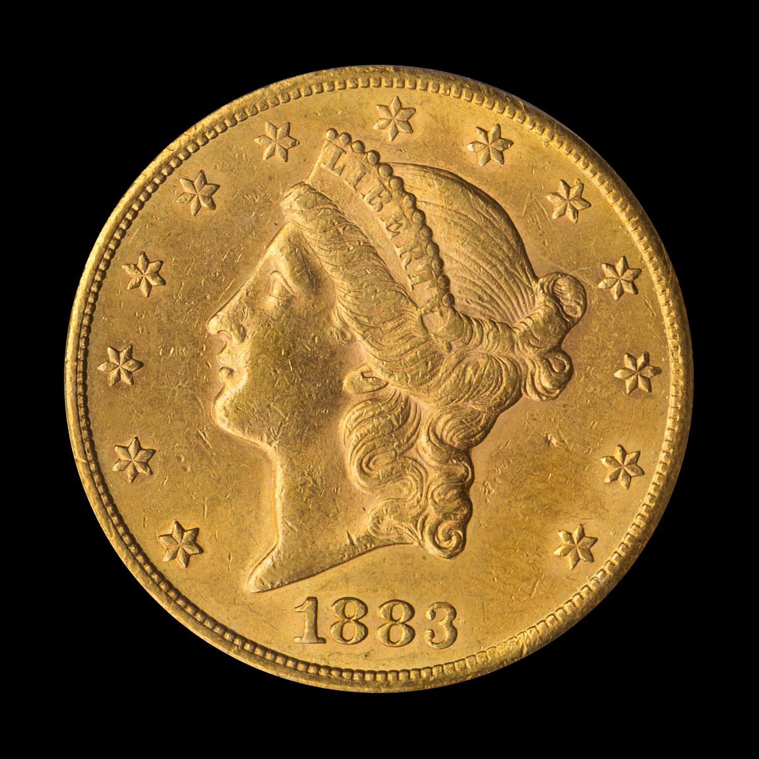 A United States 1883-CC Liberty Head $20 Gold Coin