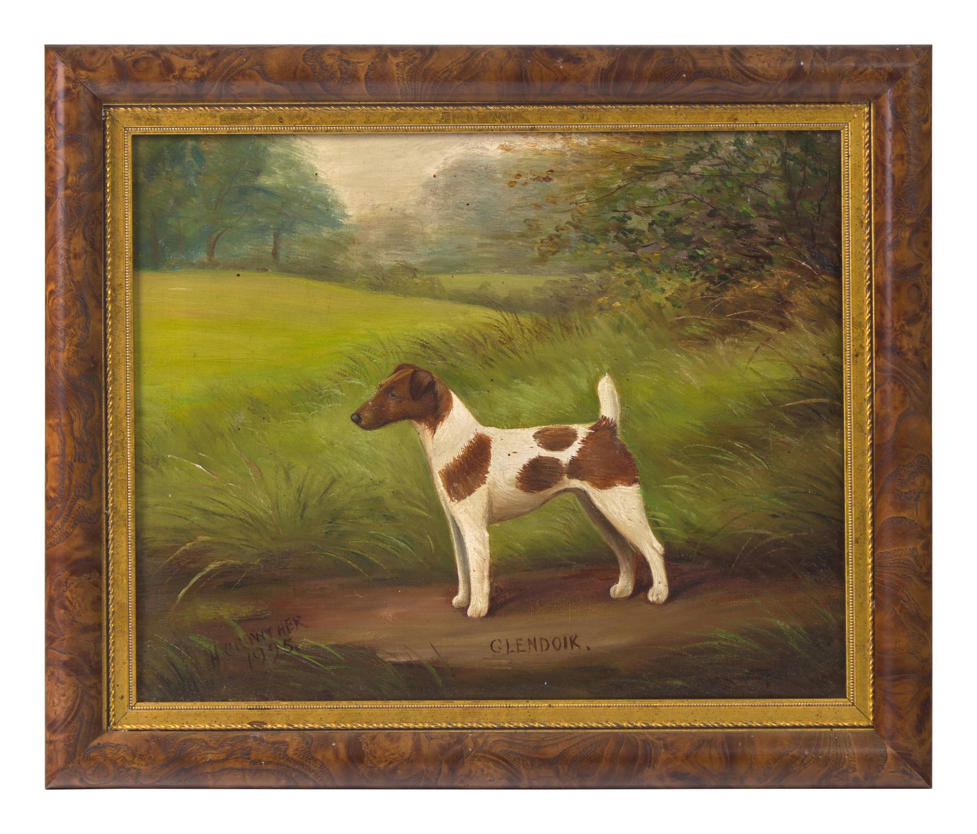 Glendoik, A Smooth Fox Terrier in a Landscape, 1925