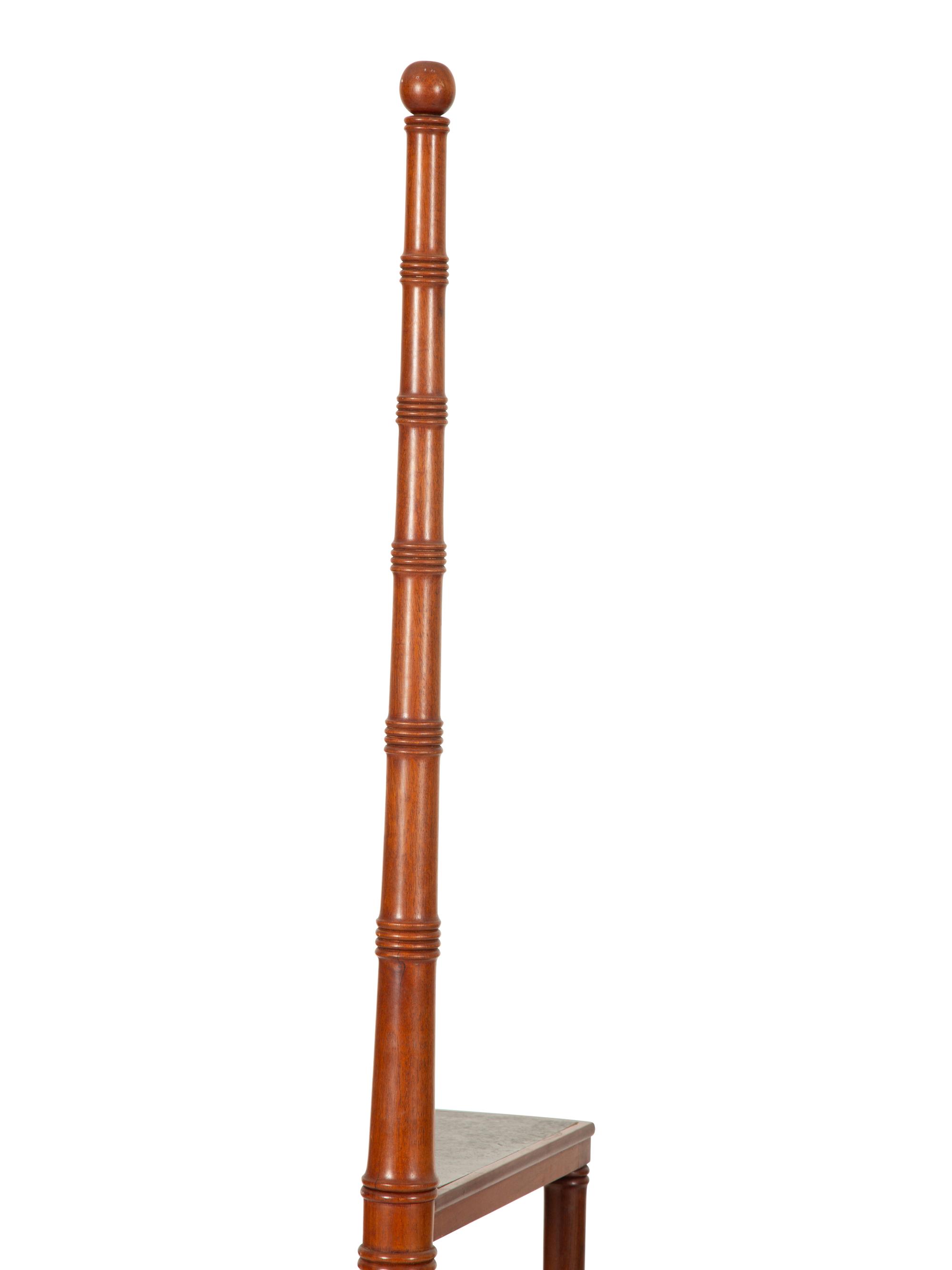 A Set of Regency Style Mahogany Library Steps