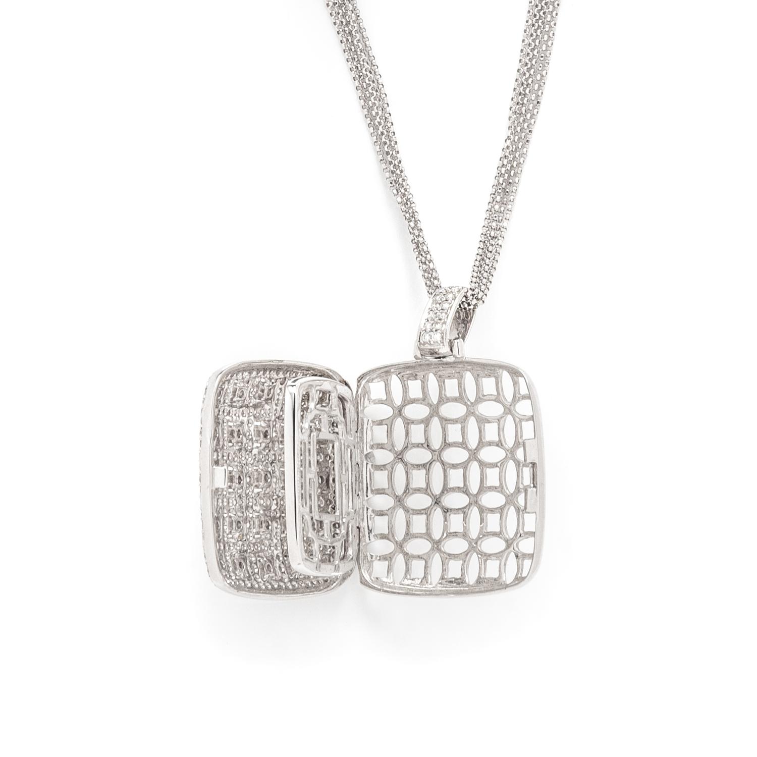WHITE GOLD AND DIAMOND LOCKET