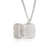 WHITE GOLD AND DIAMOND LOCKET