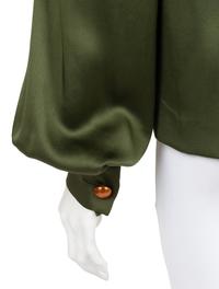 Two Givenchy Haute Couture Silk Satin Blouses, 1980-90s