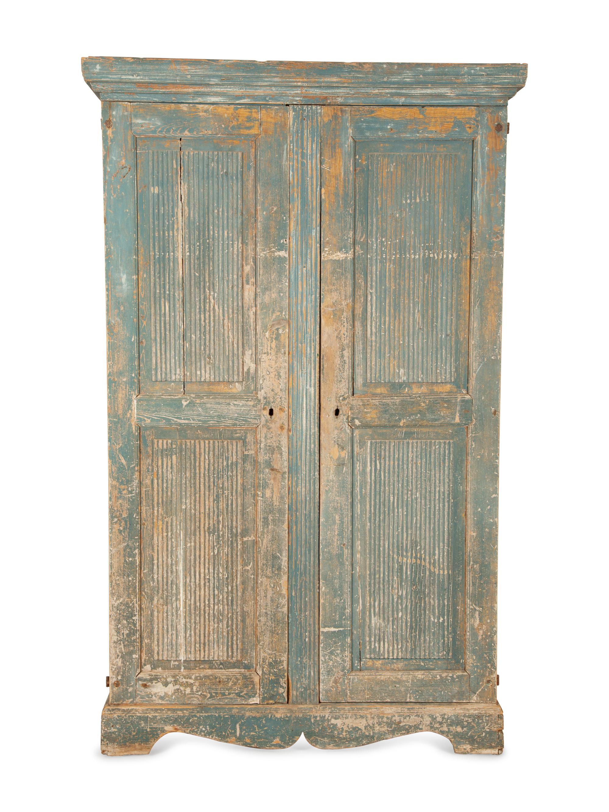A Swedish Gustavian Carved and Painted Armoire — Early 19th Century