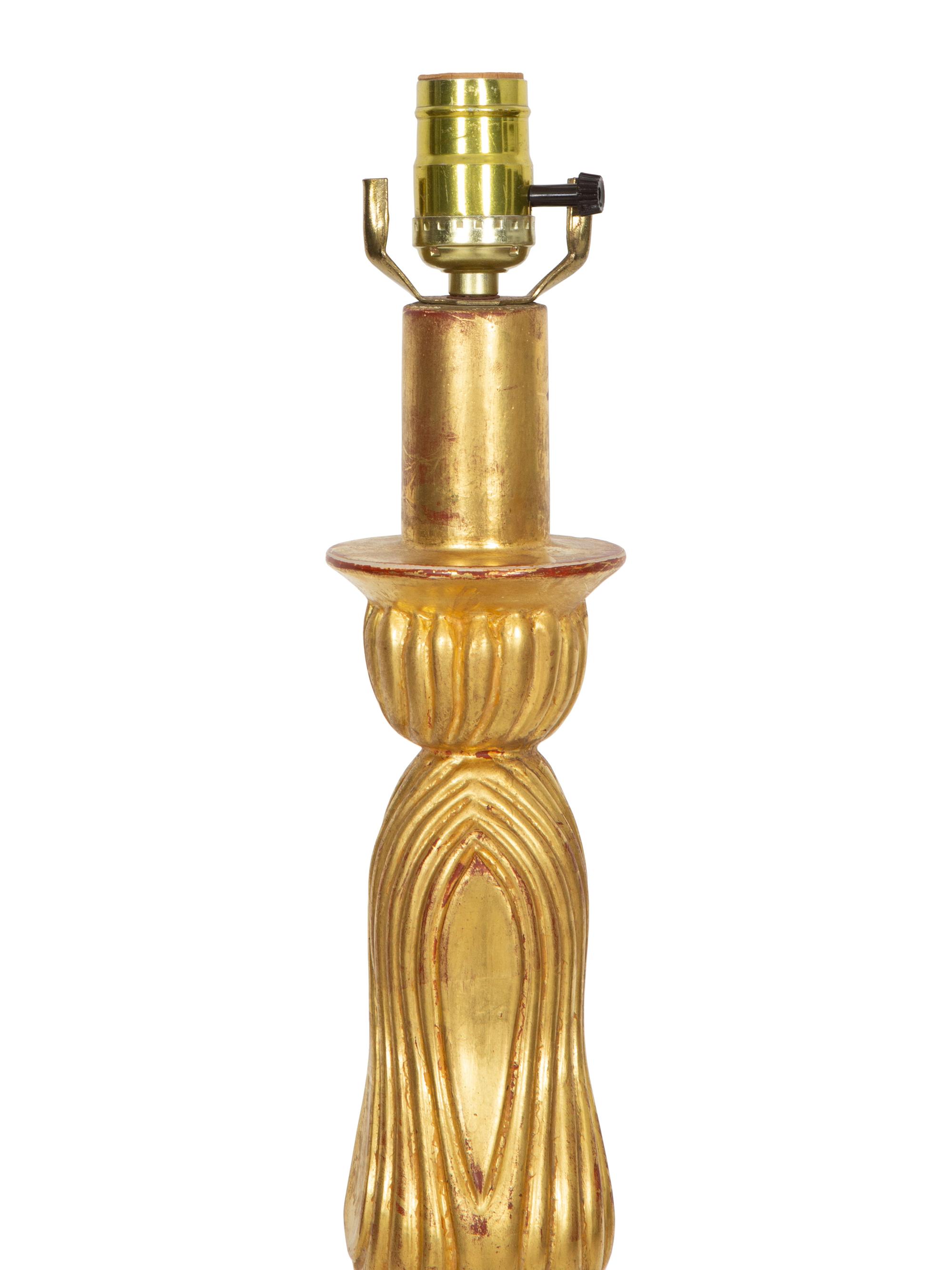 A Pair of Giltwood Table Lamps