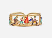 A 14K Yellow Gold and Colored Gemstone Bracelet