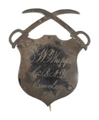 [CIVIL WAR]. 5th New York Cavalry badge identified to E.W. Whipple.