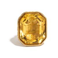 YELLOW GOLD AND CITRINE FOB
