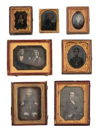 [EARLY PHOTOGRAPHY]. An assortment of cased images, many collected as associated family groups.