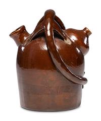 A Rare W.E. Kreiner Signed Harvest Jug with Lizard Handle